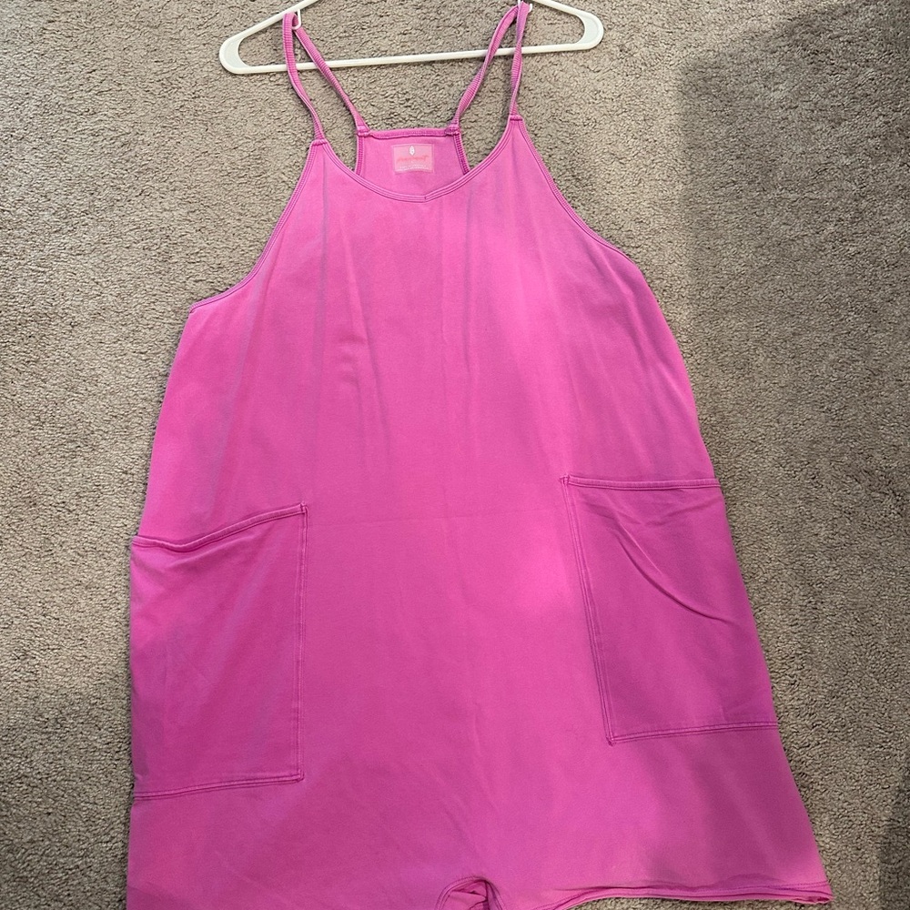 Free People Pink Shorts Jumpsuit with Pockets